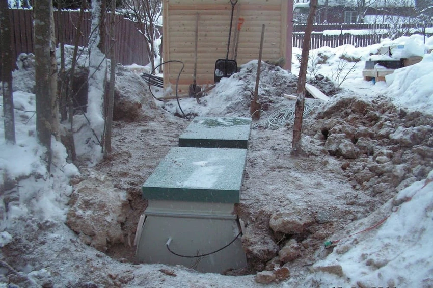 Бонусы при установке септика в зимнее время